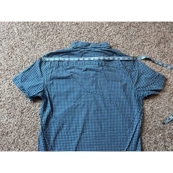 American Eagle Outfitters button up;  short Sleeve shirt, size Medium. Blue - Picture 6 of 8